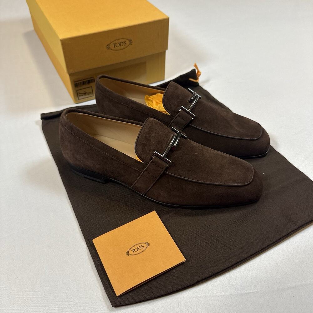 Tod’s MOCASSINO DOPPIA T FONDO CUOIO Loafers Size 7UK/8.5US New In Box MSRP $925